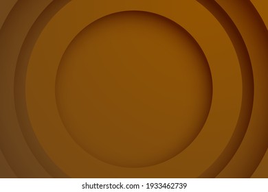 Modern brown backgrounds. Abstract 3d circle papercut layer background.