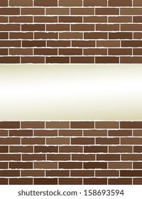 modern brown brick wall with light background for text