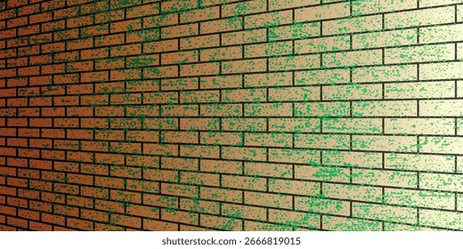 modern brown brick wall texture background for stone tile block painted in brown light color wallpaper modern interior. vector illustration