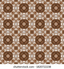 Modern brown color design on tradisional Central Java batik.