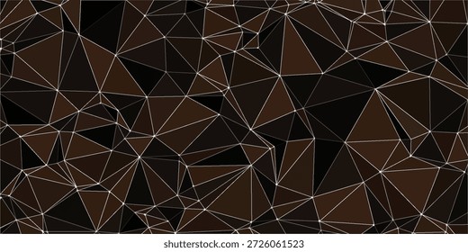 Moderno fondo marrón Low-Poly. textura triangulada. diseño de Vector marrón