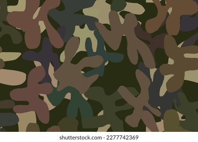 Patrón marrón moderno. Impresión de camo gris. Antecedentes de vectores militares. Resumen de Camo Paint. Patrón de vectores marrones. Camuflaje digital de Khaki. Impresión sin inconvenientes. Camuflaje de Hunter Woodland. Lienzo Sucio del Ejército.