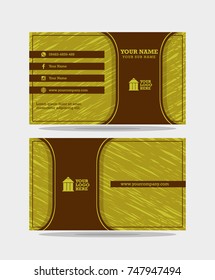 Modern Brown Rough Theme Professional Business Card Design Template Print Ready