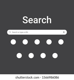 Modern browser window display with search box