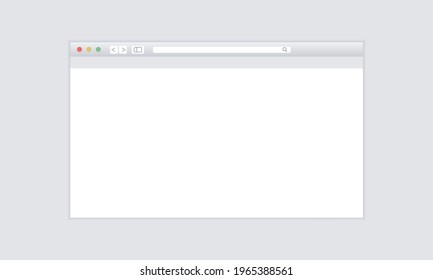 Modern browser window. Internet page mockup. Empty web page.