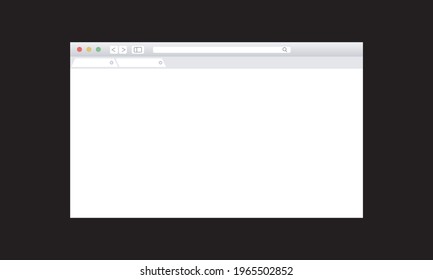 Modern browser window. Internet page mockup. Empty web page.