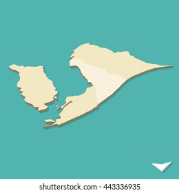 Modern Brunei Three Dimensional Vector Map