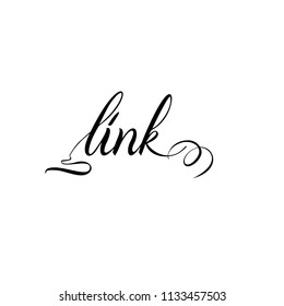 Modern brush calligraphy for blogs and social media. Hand drawn lettering element.