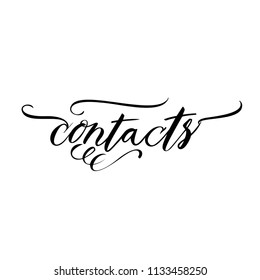 Modern brush calligraphy for blogs and social media. Hand drawn lettering element.