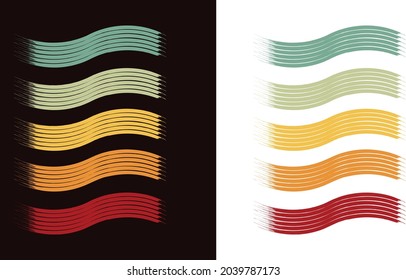 Modern Brush colorful Stroke Shape  Design