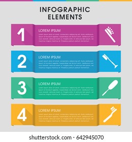 Modern brush infographic template. infographic design with brush icons includes . can be used for presentation, diagram, annual report, web design.