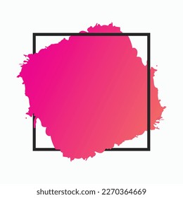 Modern brush stroke frame background