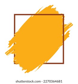 Modern brush stroke frame background