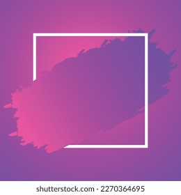 Modern brush stroke frame background