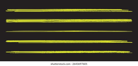 Modern Brush Underline Stroke.A vector hand-drawn collection of underlines and highlight lines, Set with the Line Marker Effect set. Hand-drawn crayon pen stroke line element doodle scribble underline