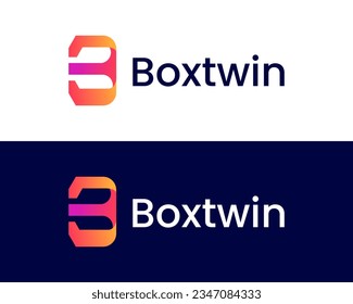 Plantilla vectorial de diseño de logotipo BT moderna