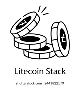  Moderne lineare Symbole der BTC-Technologie