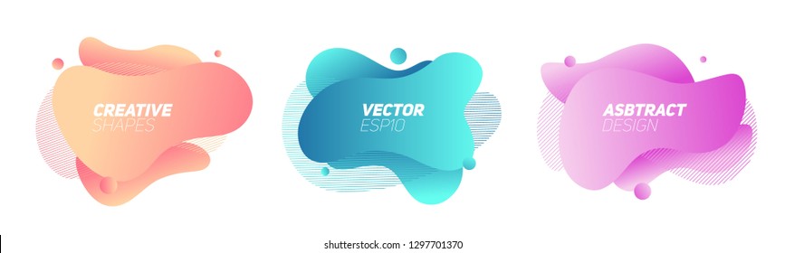 Modern bubble badges set. Eps10 vector.
