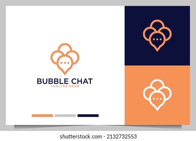 modern bubble chat logo design