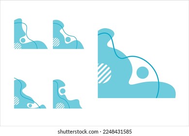 Modern Bubble Liquid Corner Vector