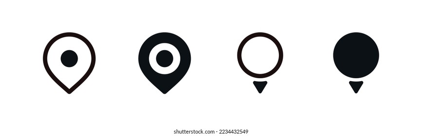 Modern bubble point location pin target icon flat navigate position symbol design vector