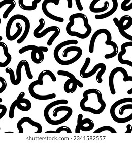 Moderne Blasen formen nahtlose Muster für schweizer Minimalstil-Design. Kreativer abstrakter Kunsthintergrund. Trendy Textur Design mit einfachen Formen. Universelle trendige geometrische Formen.