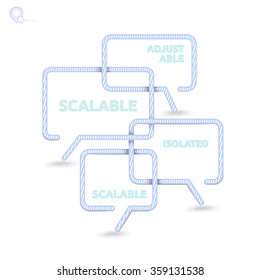 Modern Bubble Speech Construction, 3D Effect , Vector, Design, Eps10