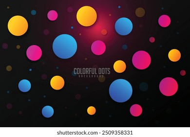 Diseño de fondo de burbujas moderno. Diseño Abstractas del Fondo de pantalla de la bola del círculo. Diseño de burbujas. Diseño de fondo de forma de círculo colorido. Plantilla de fondo de semitono abstracto de color degradado.