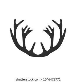 Modern buckhorn badge vector illustration
