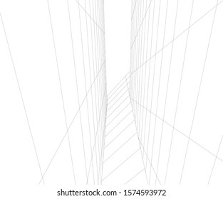 Modern building 3d. Architectural background. 