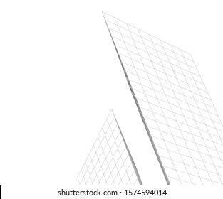 Modern building 3d. Architectural background. 