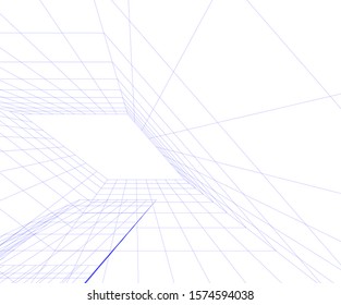Modern building 3d. Architectural background. 