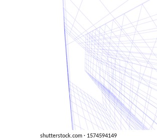 Modern building 3d. Architectural background. 