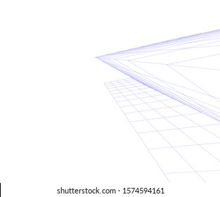 Modern building 3d. Architectural background. 