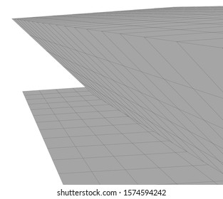 Modern building 3d. Architectural background. 