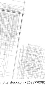 Edifício moderno. Plano de fundo 3D arquitetônico