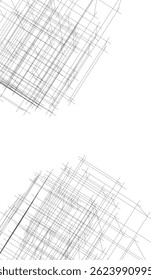 Modern building. Architectural 3D background