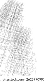 Edifício moderno. Plano de fundo 3D arquitetônico