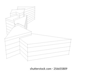 Modern building. Architectural background.