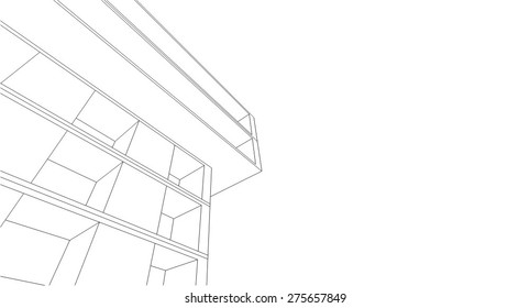 Modern building. Architectural background
