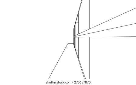 Modern building. Architectural background