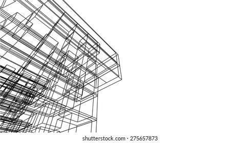 Modern building. Architectural background
