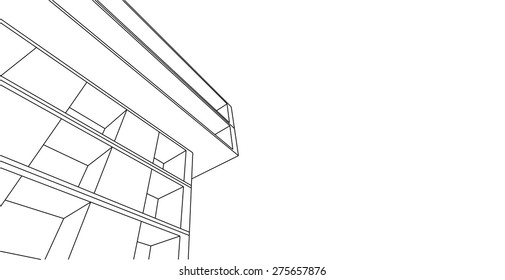 Modern building. Architectural background