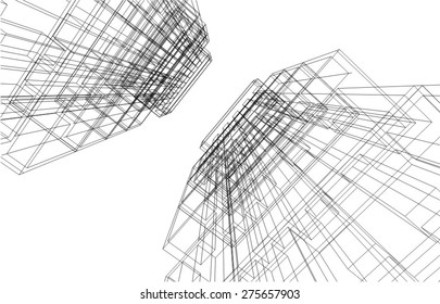 Modern building. Architectural background