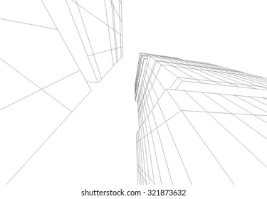 Modern building. Architectural background