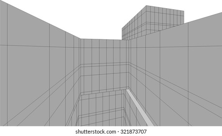 Modern building. Architectural background