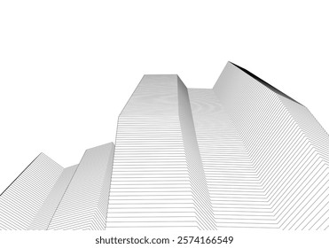 Modern building. Architectural background 3d illustration