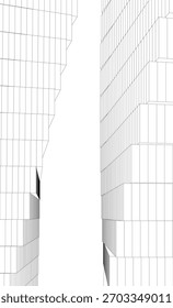 Edificio moderno. Fondo arquitectónico Ilustración 3D