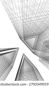 Edificio moderno. Fondo arquitectónico Ilustración 3D