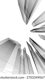 Modern building. Architectural background 3D illustration